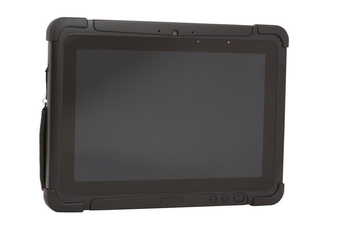 Honeywell RT10 Rugged Tablet - Windows (RT10W), front view with rubber corner bumpers