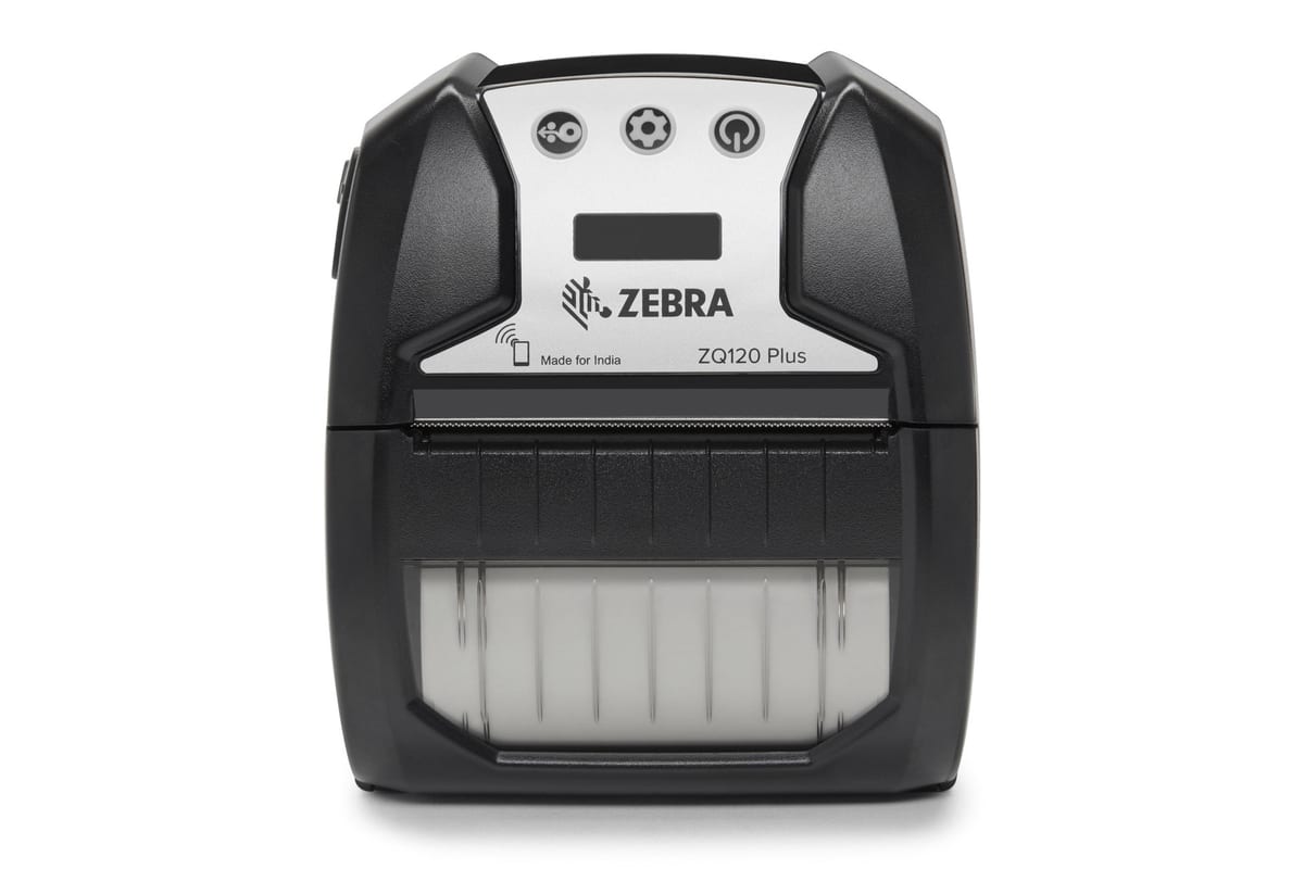 Zebra ZQ120 Plus 3-inch mobile printer, front view